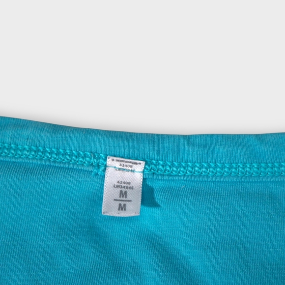 Lululemon Shirt Mens Sz M Blue Long Sleeve 1/4 Button Neck Pullover Knit Casual - Picture 3 of 8